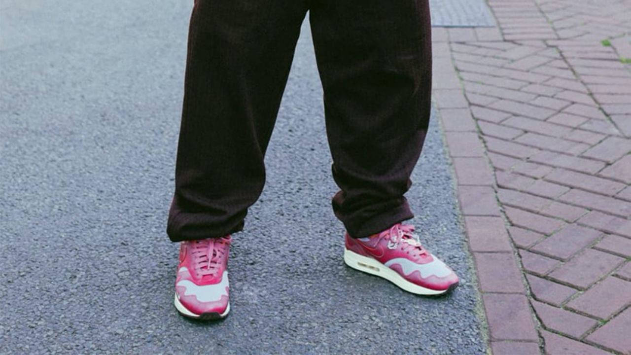 patta x nike air max 1 rush maroon 2