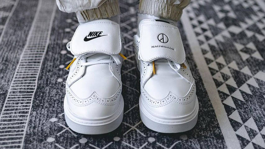 G-Dragon PEACEMINUSONE Nike Kwondo 1 White
