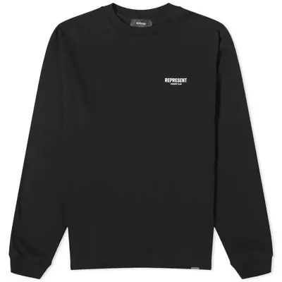Represent Represent Owners Club Long Sleeve T-Shirt Black Feature