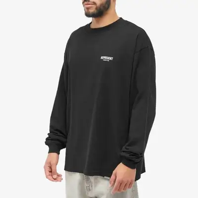 Represent Represent Owners Club Long Sleeve T-Shirt Black Front
