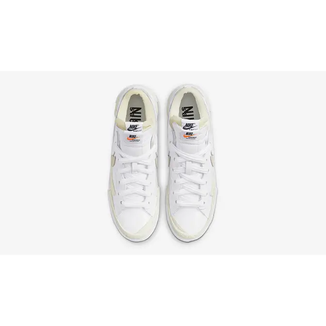 sacai x love Nike Blazer Low White Grey DM6443-100 Top