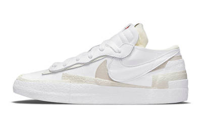 sacai x Nike Blazer Low White Grey DM6443-100