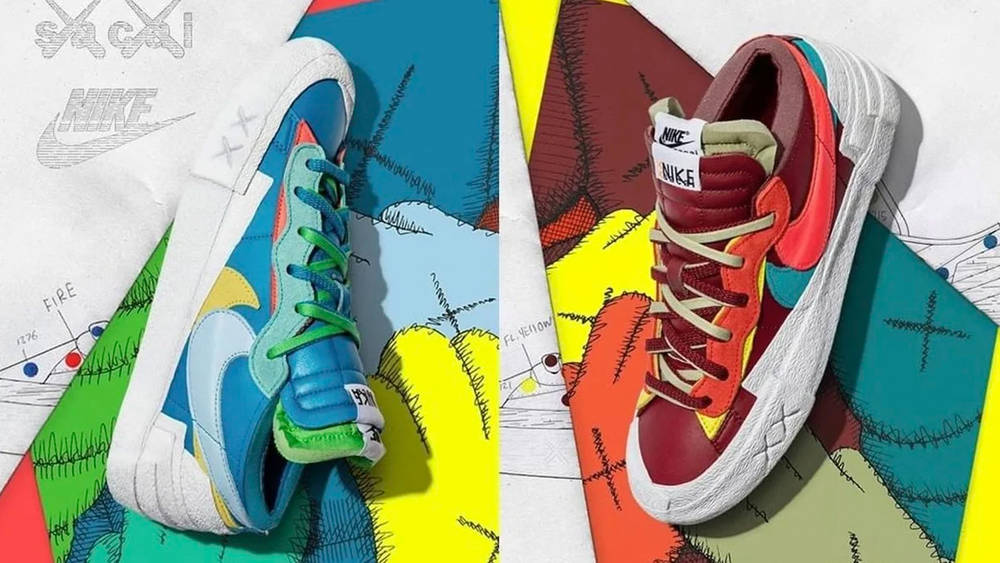 Image via Nike Release Reminder: Don't Miss the KAWS x sacai x Nike Blazer Low!