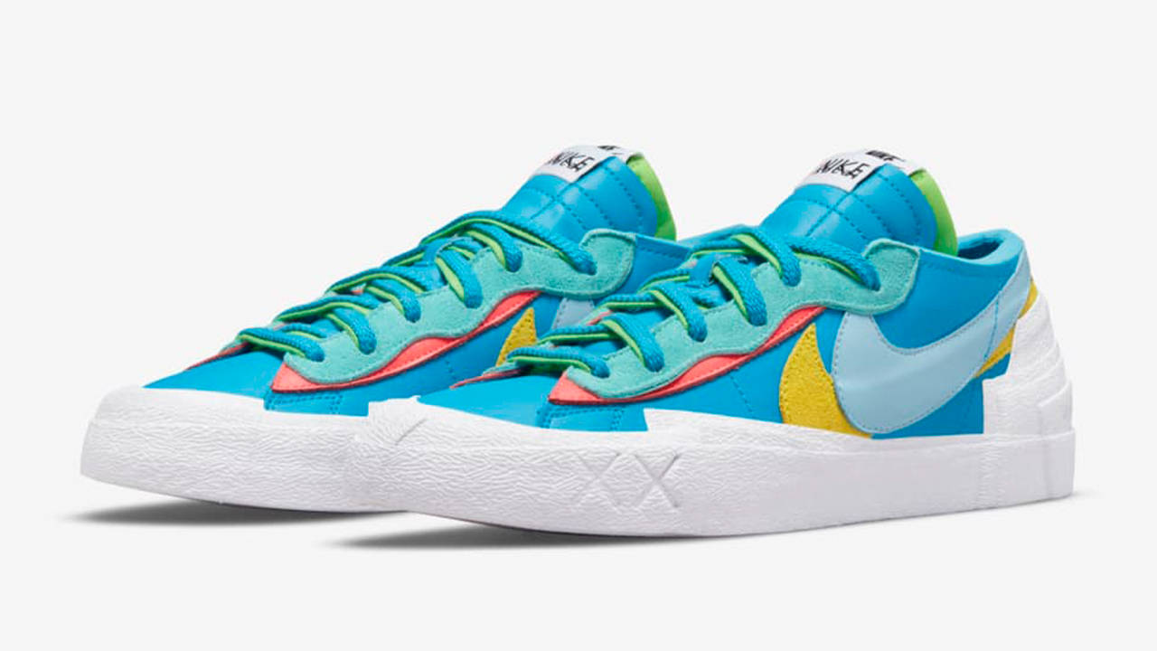 Release Reminder: Don't Miss the KAWS x sacai x Nike Blazer Low!