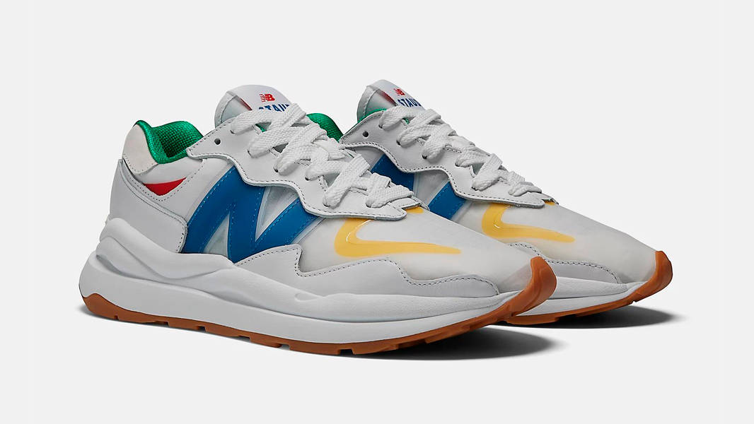 STAUD x New Balance 5740 White Blue Front