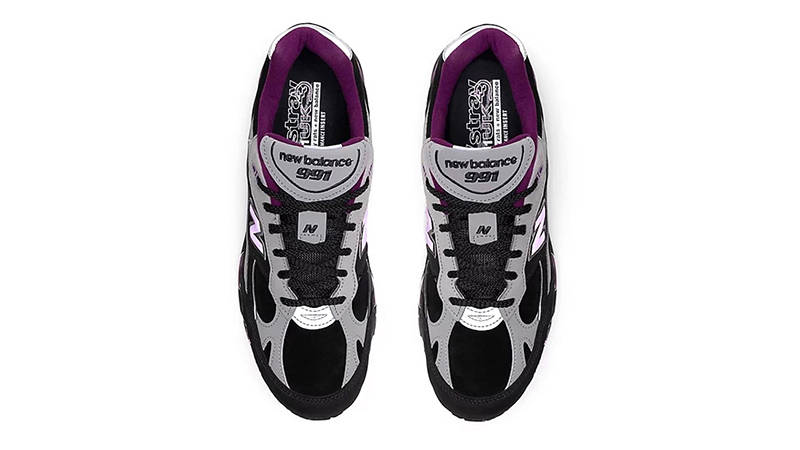 Stray Rats x New Balance 991 Black Grey Purple Top