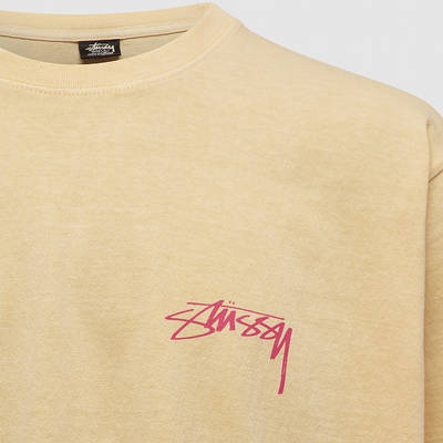 Stussy Sphinx Pigment Dyed T-Shirt Peach Detail