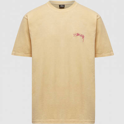 Stussy Sphinx Pigment Dyed T-Shirt Peach Front