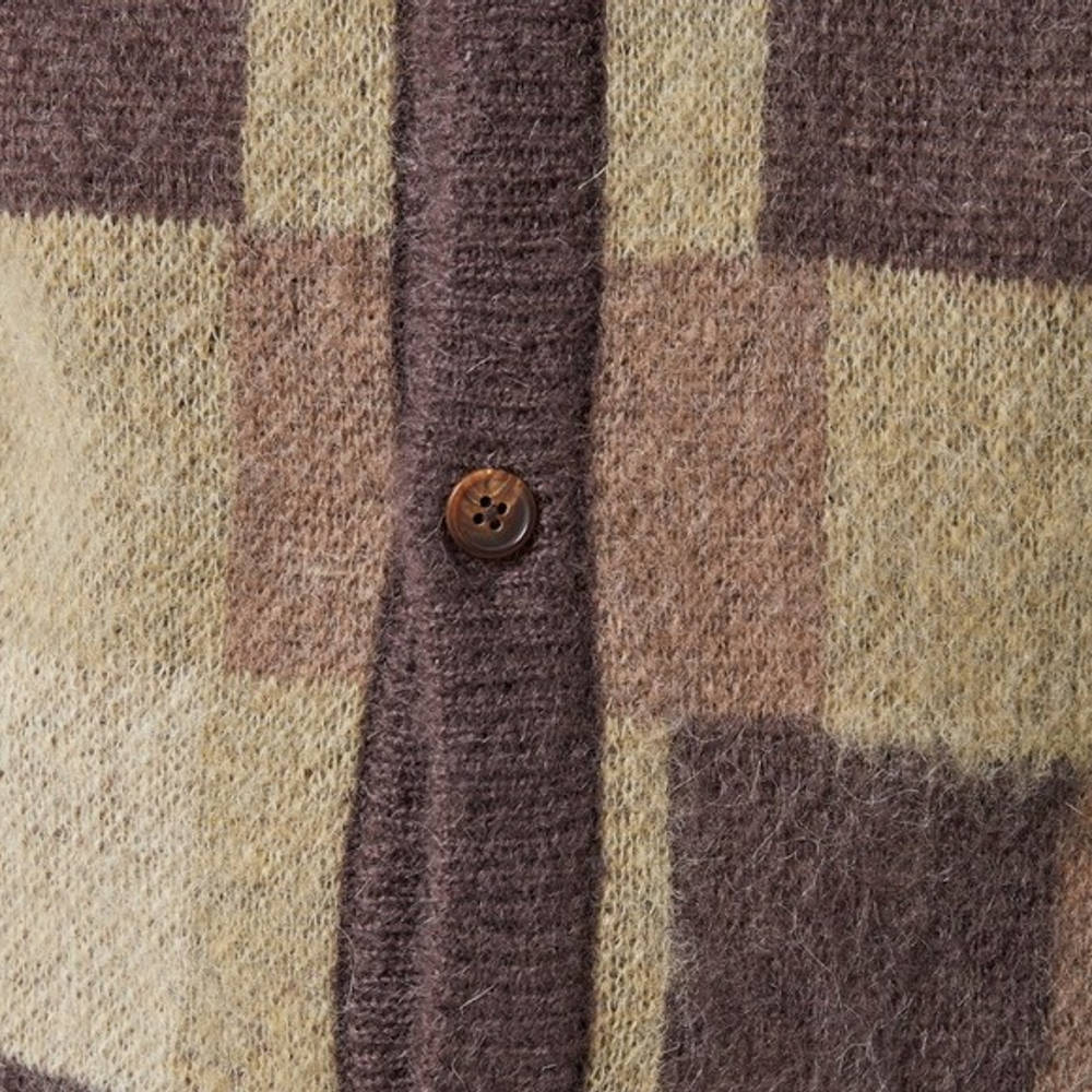 Stussy Wobbly Check Sweater Vest - Brown | The Sole Supplier