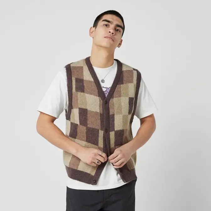 Stussy Wobbly Check Sweater Vest | Where To Buy | The Sole