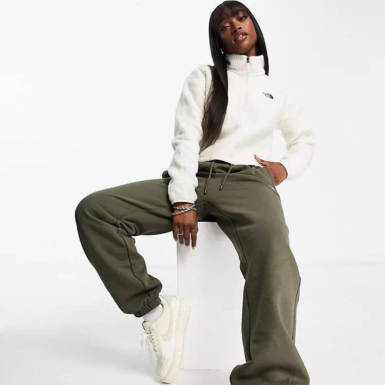 The North Face cropped Sherpa Fleece Sweatshirt