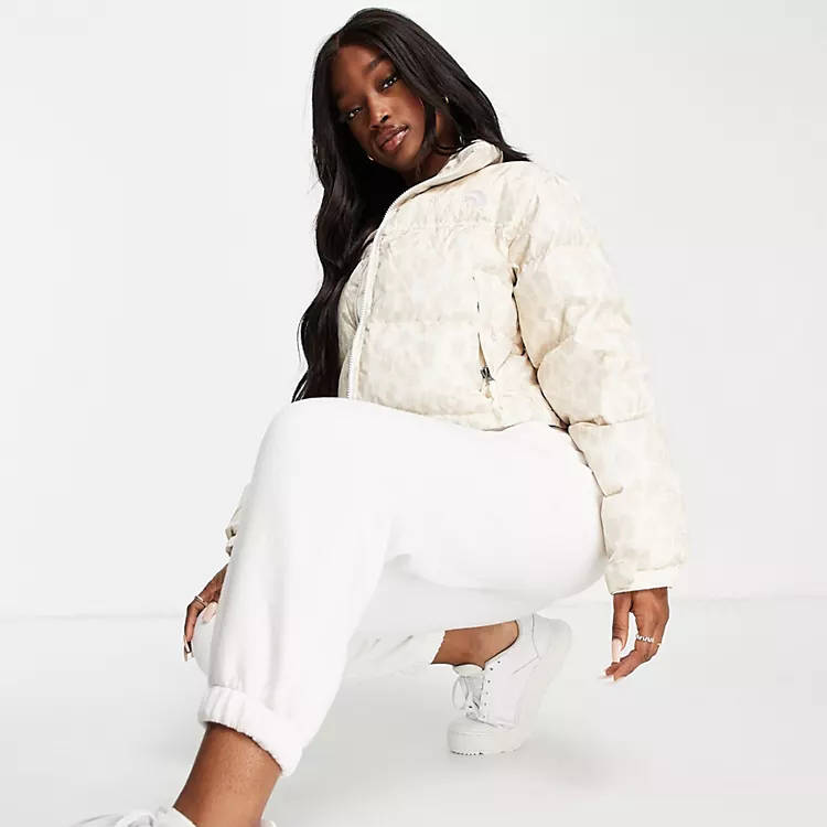 The North Face Nuptse Cropped Printed Jacket