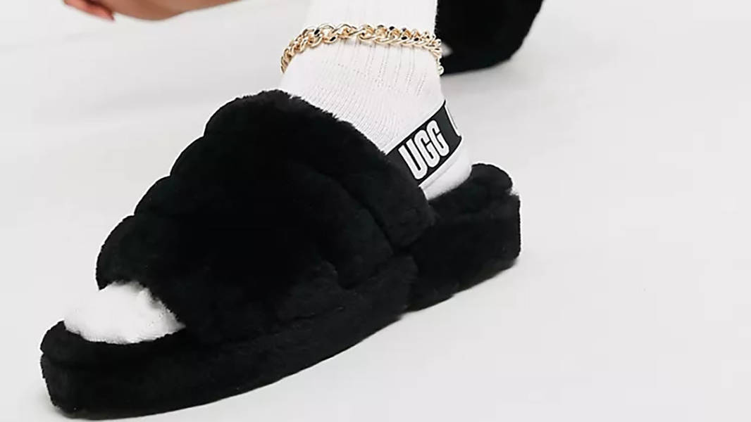 UGG Fluff Yeah Slide Black