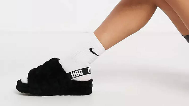 UGG Fluff Yeah Slide Black