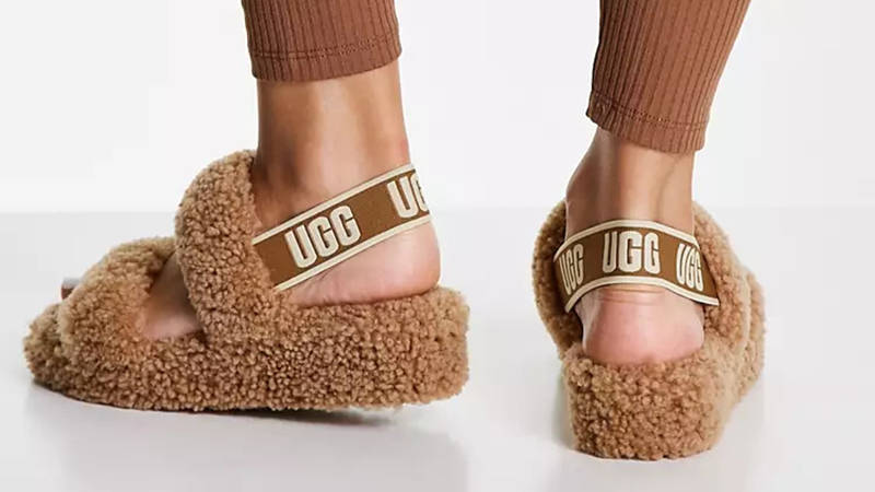 UGG Oh Yeah Slide Teddy Chestnut