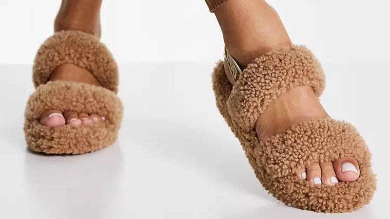 UGG Oh Yeah Slide Teddy Chestnut