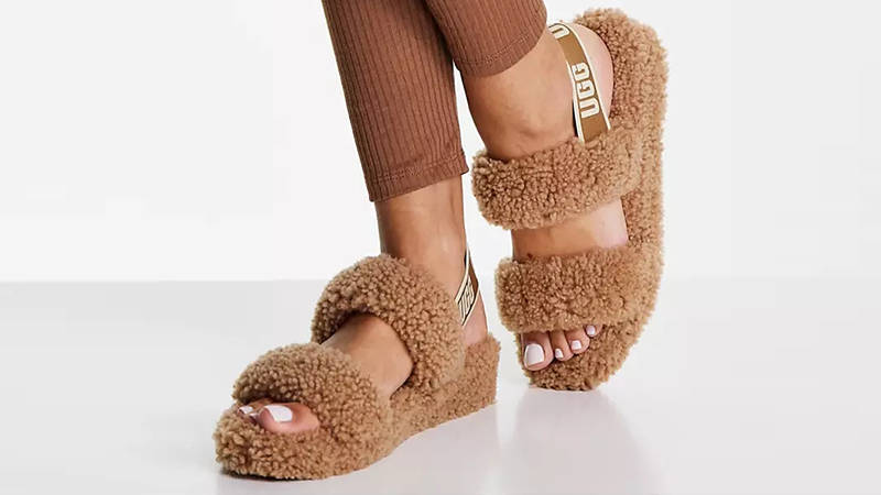 UGG Oh Yeah Slide Teddy Chestnut
