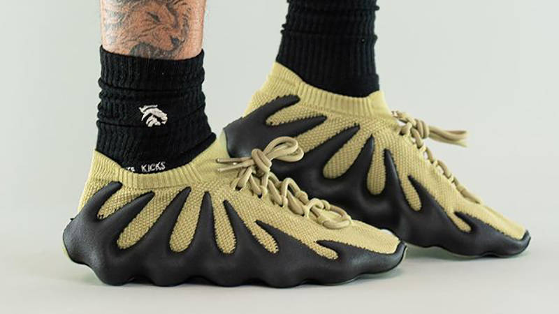 yeezy 450 dark slate on feet