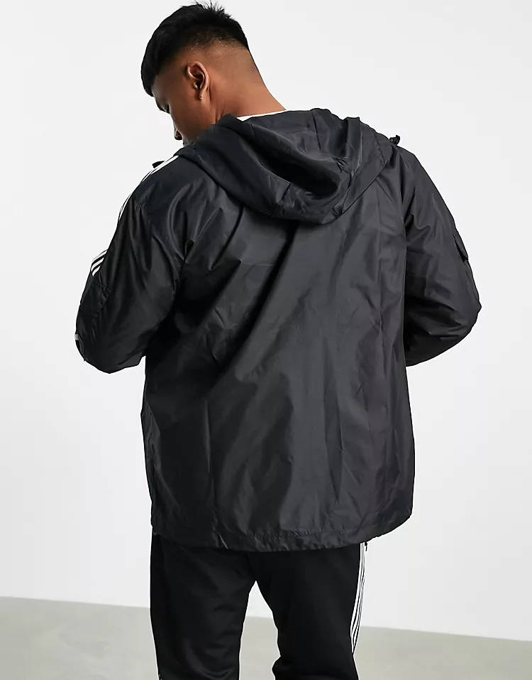 adidas Adicolor 3-Stripes Windbreaker Black Back