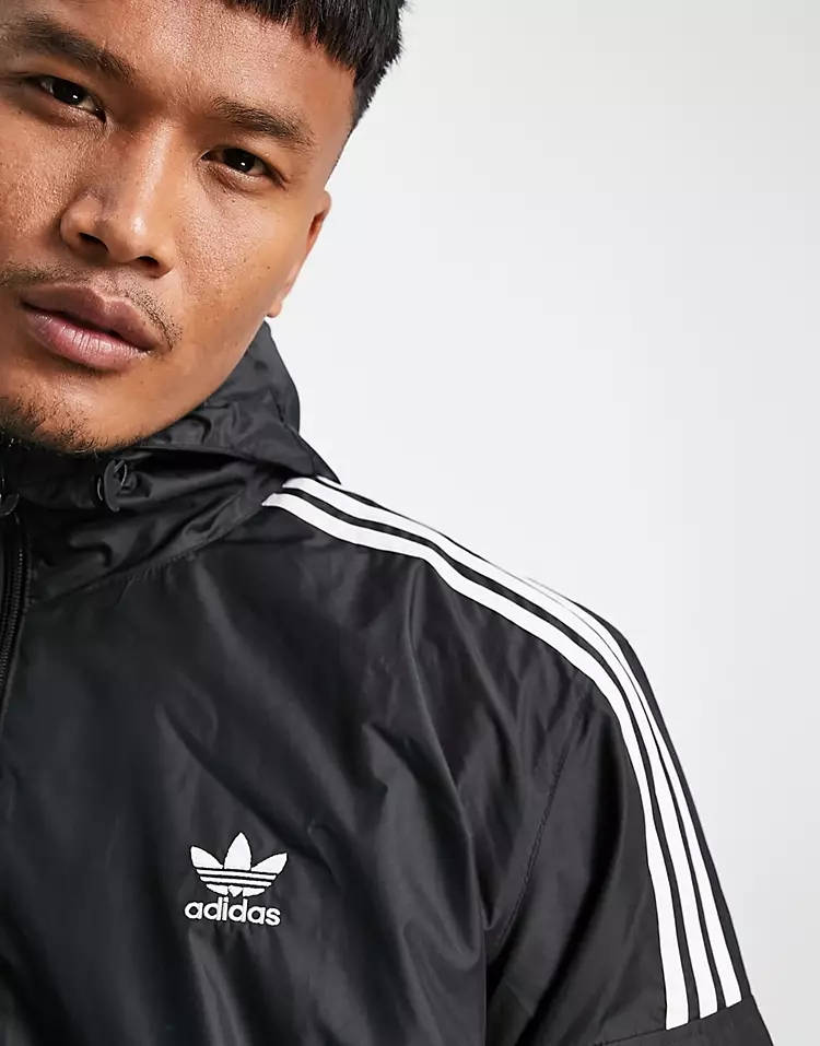 adidas Adicolor 3-Stripes Windbreaker Black Detail