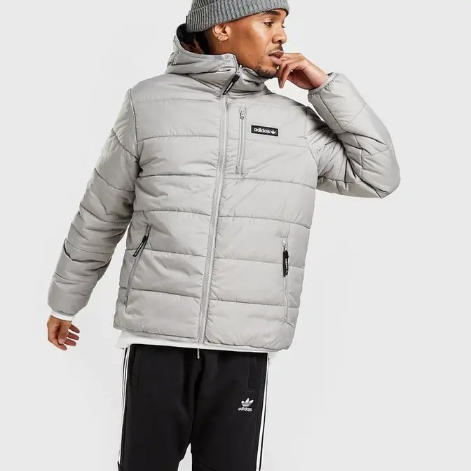 adidas reversible jacket grey and black