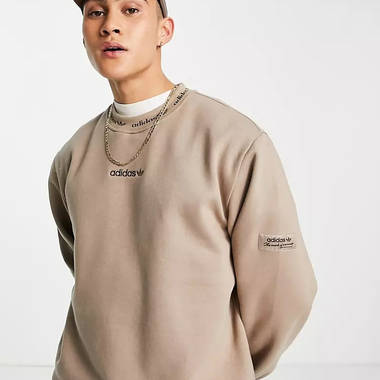 adidas Trefoil Linear Crew Sweatshirt