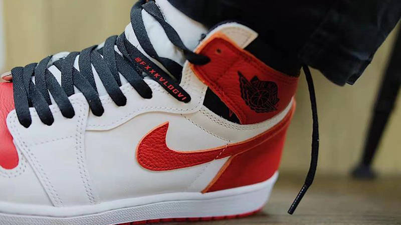 Air jordan 1 retro best sale high og white and red