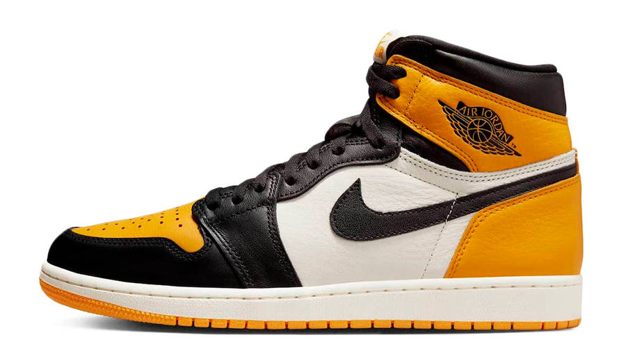 black and mustard yellow jordans