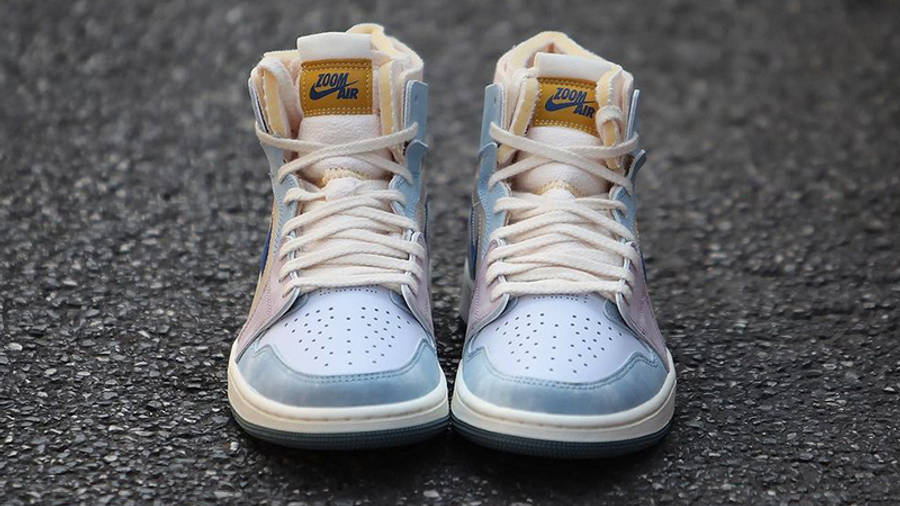 blue gold and white jordan 1