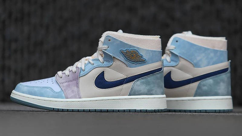 Air Jordan 1 High Zoom CMFT White Blue Purple Side