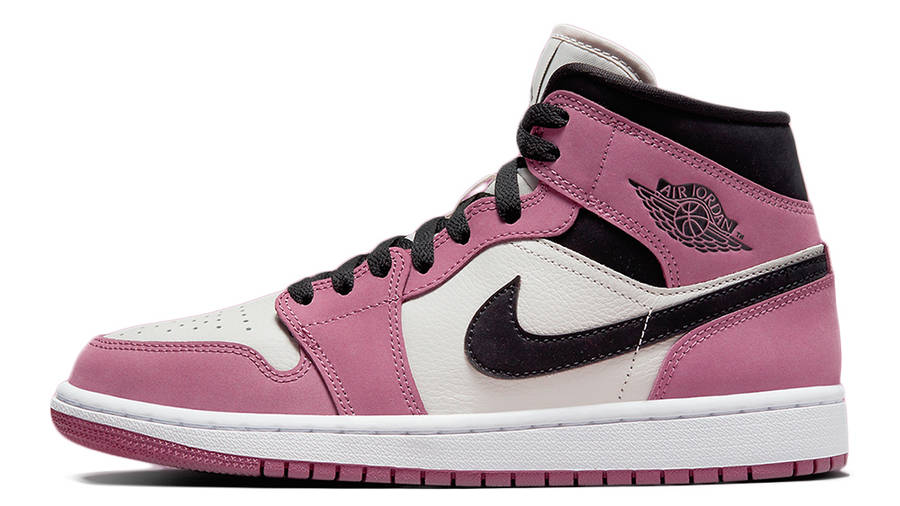 pink and white jordan ones