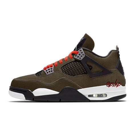 Air Jordan 4 Olive Canvas