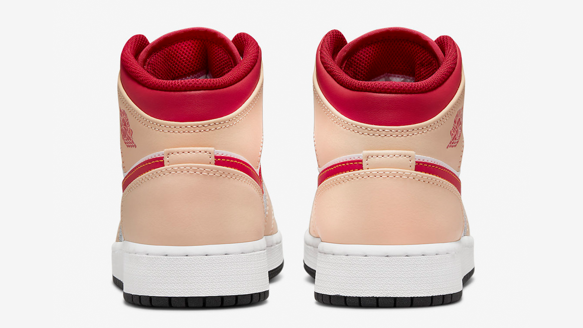 Air Jordan 1 Mid GS Beige Red
