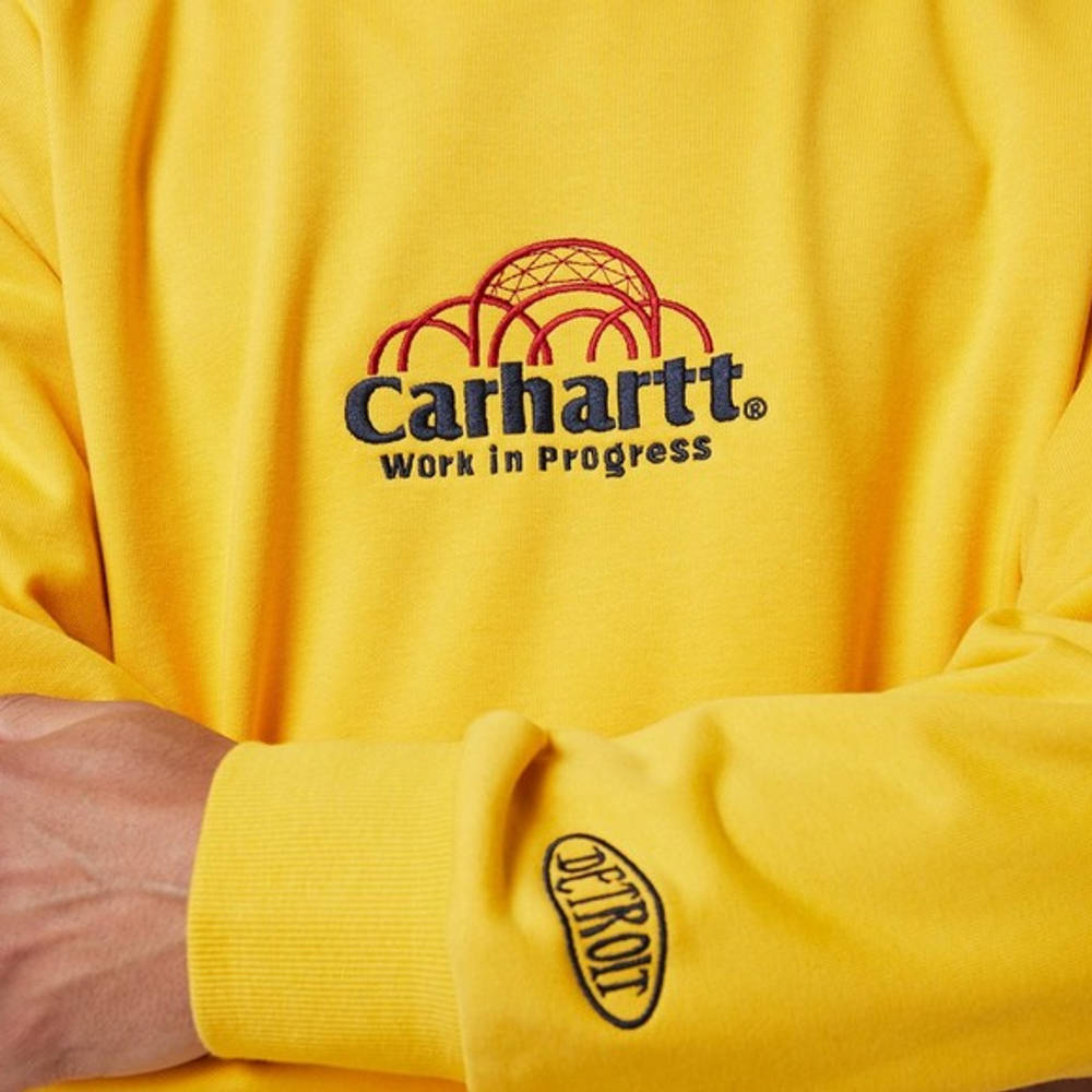 Carhartt WIP Geo Script Sweatshirt Orange Detail 3