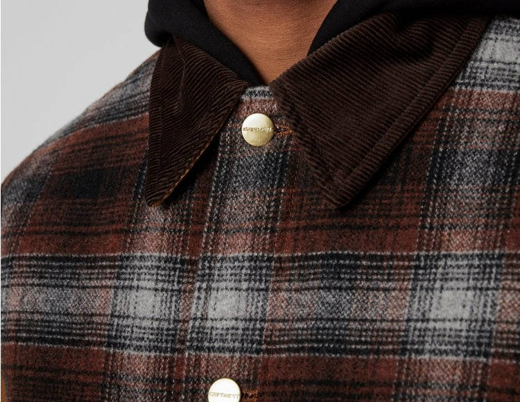 Carhartt WIP Highland Check Jacket Brown Detail 2