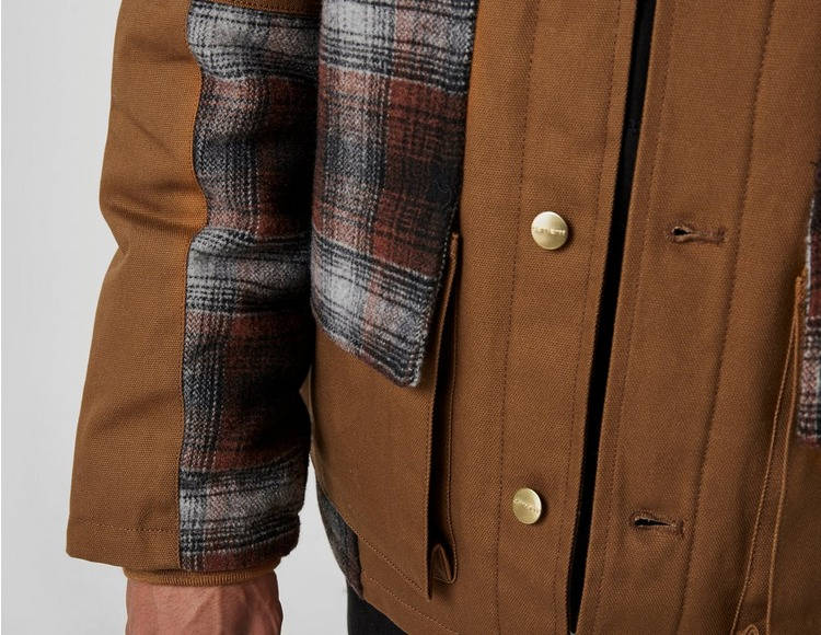 Carhartt WIP Highland Check Jacket Brown Detail 3