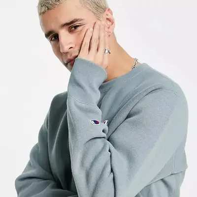 this Robert Rodriguez sweater Small Logo Sweatshirt Mid Blue Detail