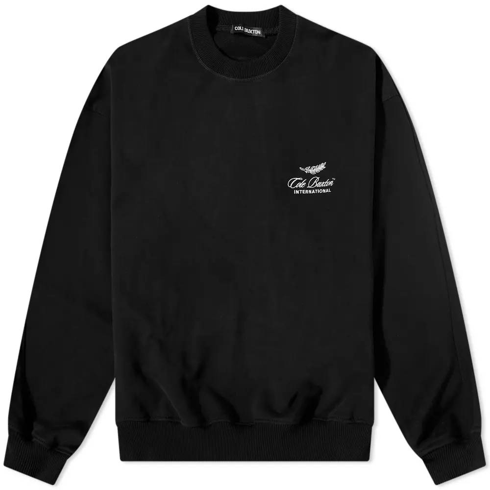 Cole Buxton International Logo Crew Sweatshirt - Black | The Sole Supplier