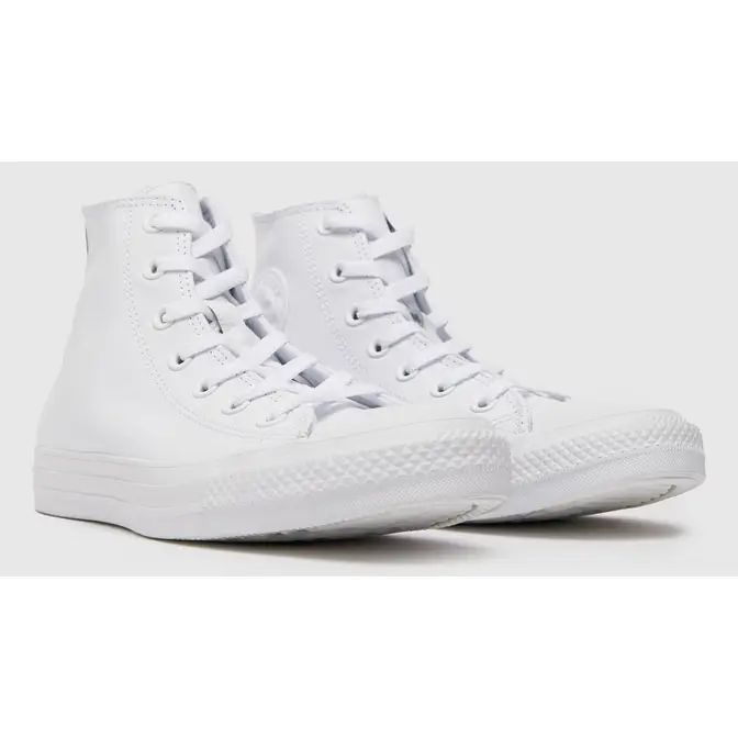 Converse Chuck Taylor Leather High Monochrome White | Where To Buy | 1T406  | The Sole Supplier