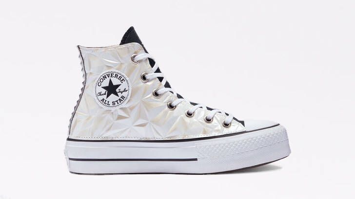 Converse Chuck Taylor Platform Metal Leather High Black Pearl