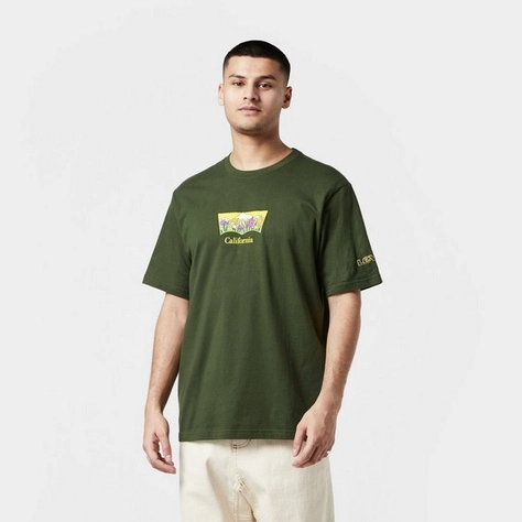 French Connection Tall deckchair stipe shirt with short sleeve Green