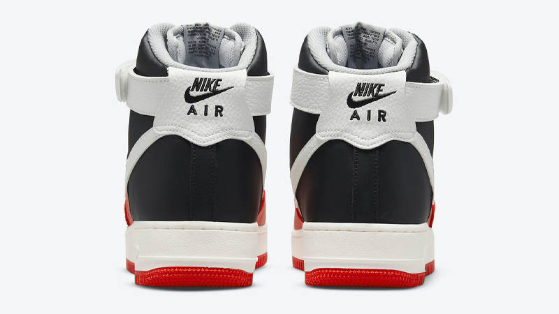 NBA x Nike Air Force 1 High Black Chile Red Back