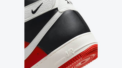 NBA x Nike Air Force 1 High Black Chile Red Closeup