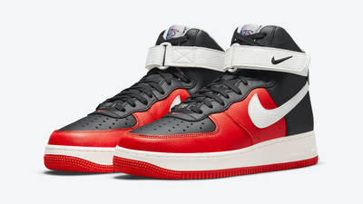 NBA x Nike Air Force 1 High Black Chile Red Front
