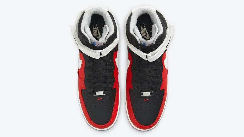 NBA x Nike Air Force 1 High Black Chile Red Middle