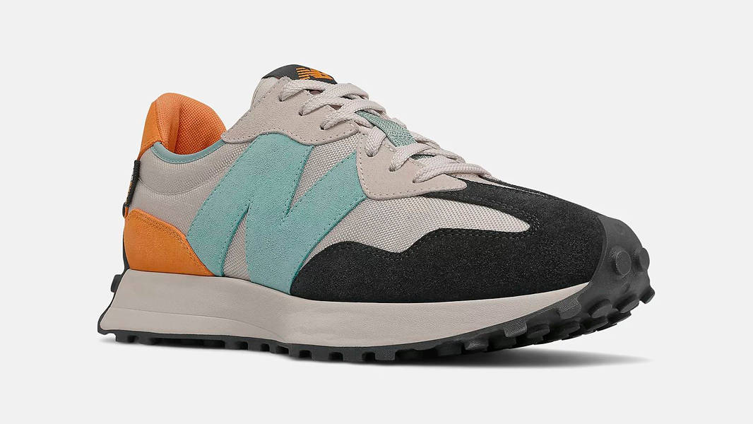 New Balance 327 Cordura White Orange Front