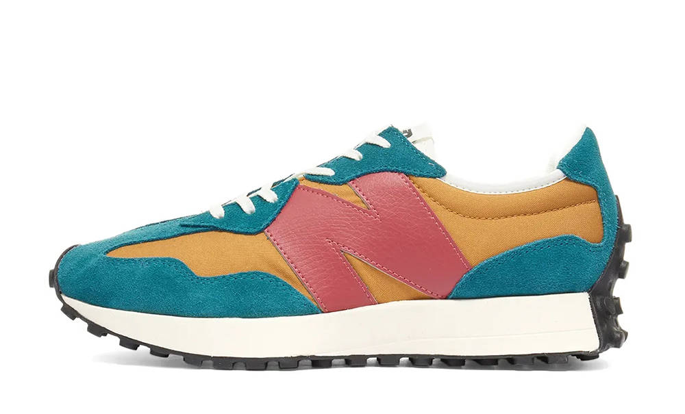New Balance 327 Green Brown Red