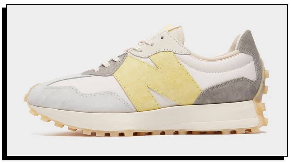 New Balance 327 Light Grey Yellow