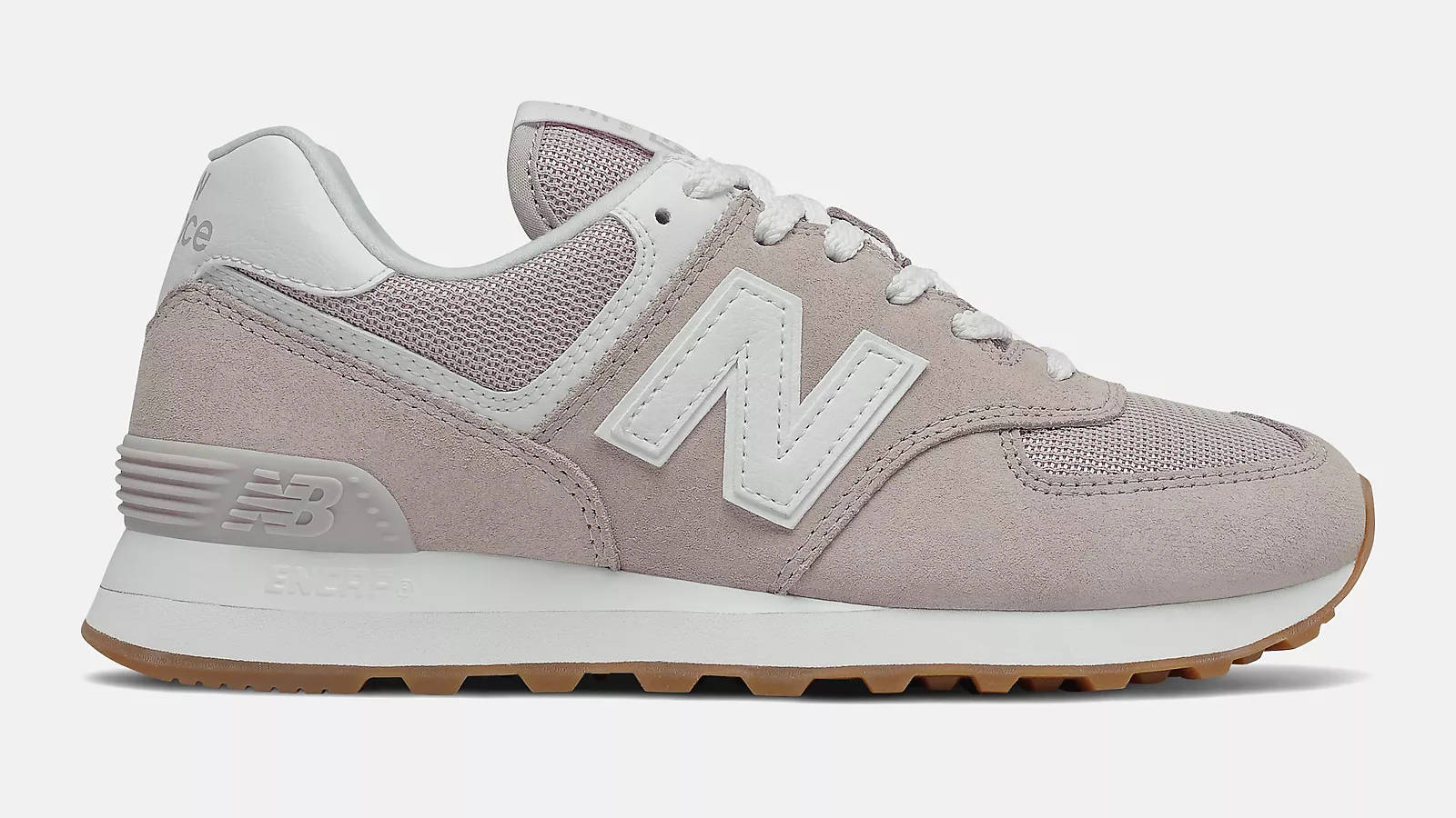 New Balance 574 Logwood White