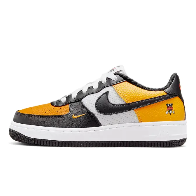 Nike air force one yellow best sale and black